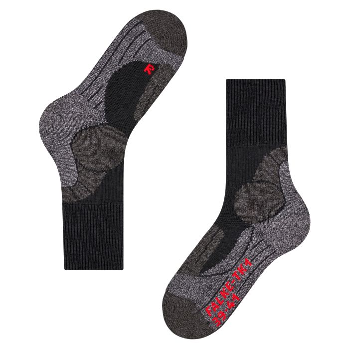 Falke TK1 ADVENTURE M, moške pohodne nogavice, črna