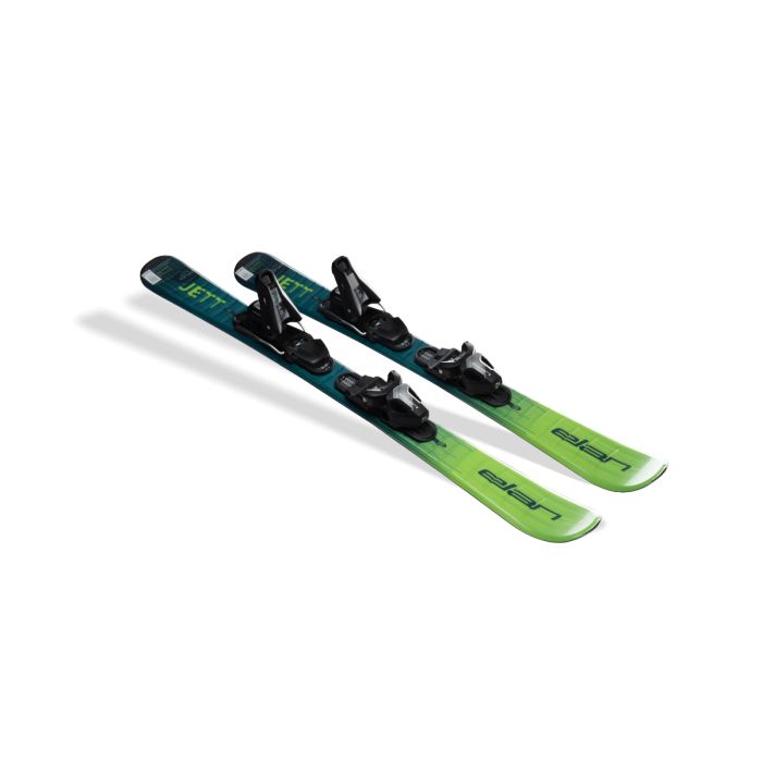 Elan JETT JR SHIFT + EL 7.5 GW, set otroških all round smuči, zelena