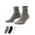 Siva Nike U NK EVERYDAY CUSH ANKL 3PR, nogavice m.kr fit, siva