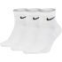 Bela Nike U NK EVERYDAY CUSH ANKLE 3PR, nogavice m.kr fit, bela