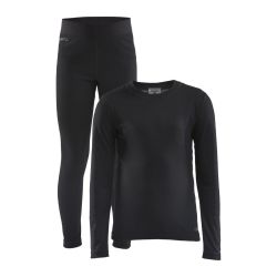 Craft CORE WARM BASELAYER SET J, otroško perilo, črna
