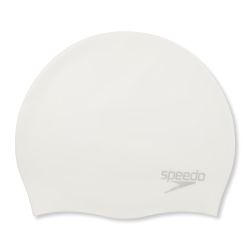 Speedo MOULDED SILC CAP AU, plavalna kapa, bela