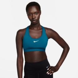 Nike W NK SWSH MED SPT BRA, ženski športni nedrček, modra