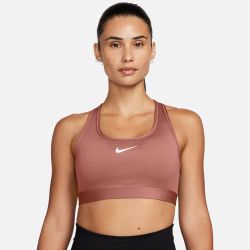 Nike W NK SWSH MED SPT BRA, ženski športni nedrček, roza