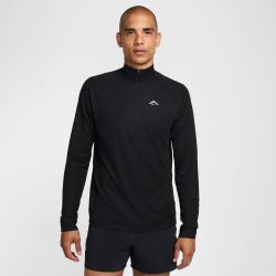 Nike M NK DF TRAIL MIDLAYER HZ, puli m.tek zip, črna