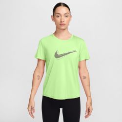 Nike W NK ONE SWSH HBR DF SS TOP, ženska tekaška majica, zelena