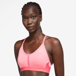 Nike W NK INDY V-NECK BRA, ženski športni nedrček, roza