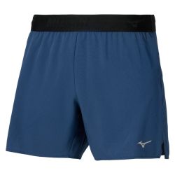 Mizuno CORE 5.5 INCHES SHORT, moške kratke tekaške hlače, modra
