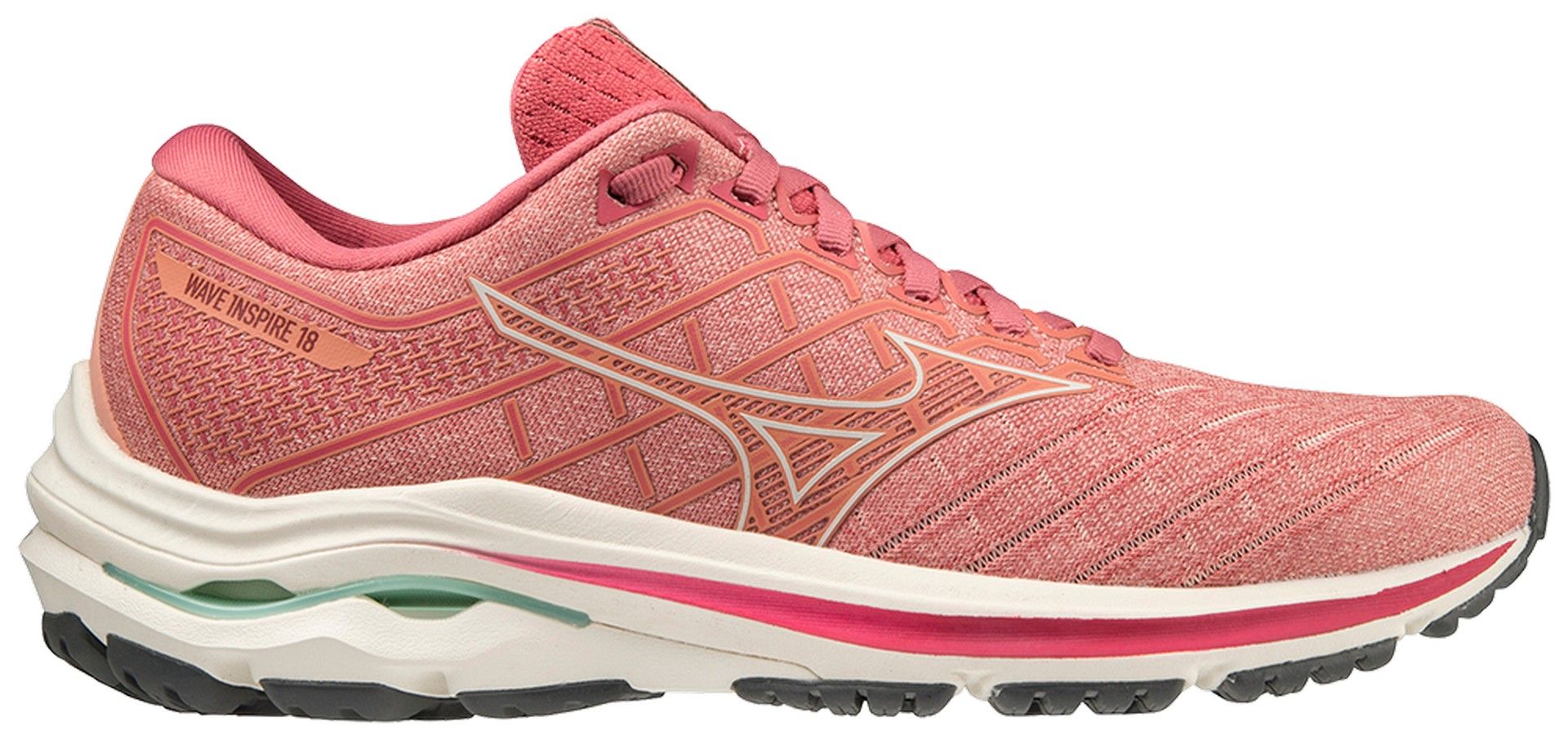 Mizuno WAVE INSPIRE 18 enski teka ki copati roza Intersport