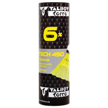 Talbot Torro TECH 450 PRM SLOW 6/1, žogica za badminton, rumena
