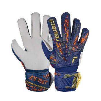 Reusch ATTRAKT SOLID JUNIOR, otroške nogometne rokavice, zlata
