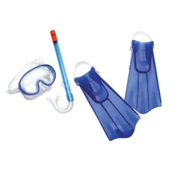 Speedo AQUA QUEST MASK SNORKEL FIN SET JU, set za potapljanje, modra