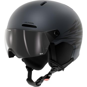 Alpina ZUPO 2 VISOR Q-LITE, otroška smučarska čelada, siva