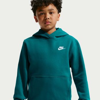 Nike K NSW CLUB FLC HDY LBR, pulover o., zelena