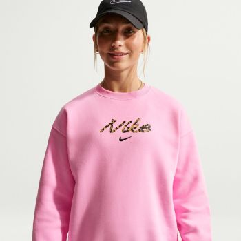 Nike G NSW STDIO FLC OVRSZD CRW AOP, pulover o., roza