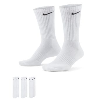 Nike U NK EVERYDAY CUSH CREW 3PR, nogavice m.kr fit, bela