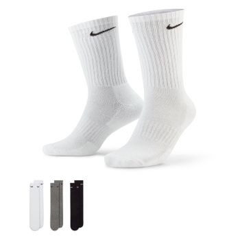 Nike U NK EVERYDAY CUSH CRW 3PR, nogavice m.kr fit, bela