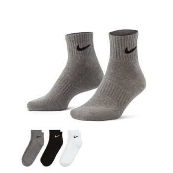 Nike U NK EVERYDAY CUSH ANKL 3PR, nogavice m.kr fit, siva