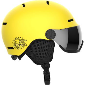 Salomon ORKA VISOR, otroška smučarska čelada, rumena