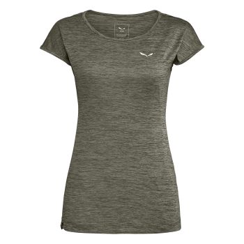 Salewa PUEZ MELANGE DRY W S/S TEE, maja ž.kr poh, zelena