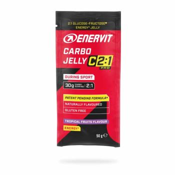 Enervit C2:1PRO CARBO JELLY TROPICAL FRUITS 50G, športna prehrana, rdeča