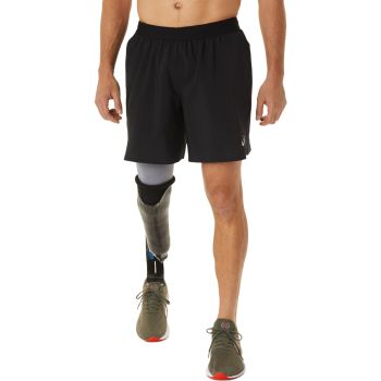 Asics ROAD 7IN SHORT, moške kratke tekaške hlače, črna