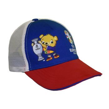 Euro 2024 TRUCKER CAP EURO MASCOT, kapa m.šilt nog nv, modra