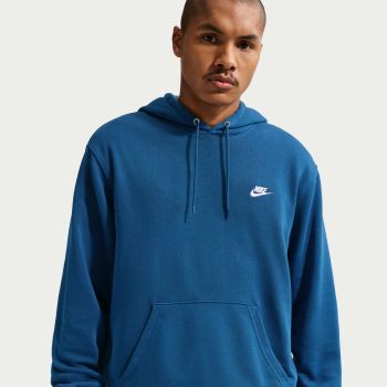 Nike M NK CLUB FT PO HOODIE, moški pulover, modra