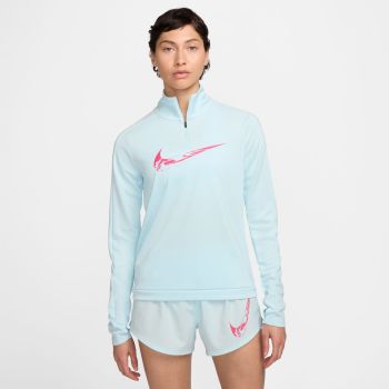 Nike W NK SWSH HBR HZ MID, puli ž.tek zip, modra