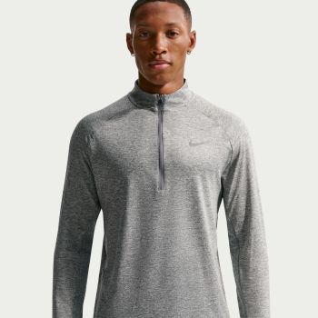 Nike M NK DF STRIDE HZ MIDLAYER, puli m.tek zip, siva