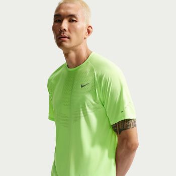 Nike M NK DFADV STRIDE SS TOP, moška tekaška majica, zelena