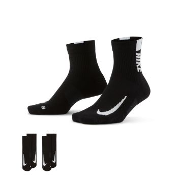 Nike U NK MLTPLIER ANKLE 2PR, moške tekaške nogavice, črna