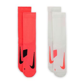 Nike U NK MLTPLIER CRW 2PR, moške tekaške nogavice, rdeča