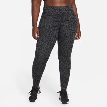 Nike W NK ONE DF HR TGHT LEOP  PLUS, pajke ž.fit, črna