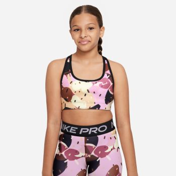 Nike G NK SWOOSH REV BRA PER AOP, top o., roza