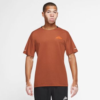 Nike M NK DF SOLAR CHASE SS TOP, moška tekaška majica, oranžna