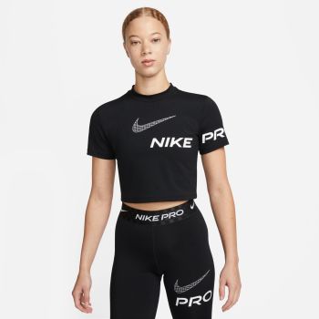 Nike W NP DF GRX SS CROP TOP, maja, črna