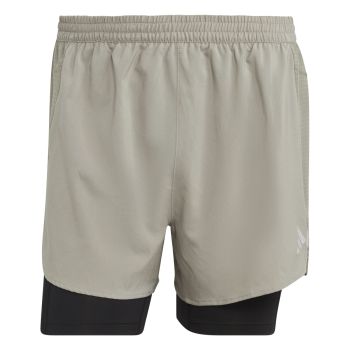 adidas D4R SHORT 2IN1, moške kratke tekaške hlače, bež
