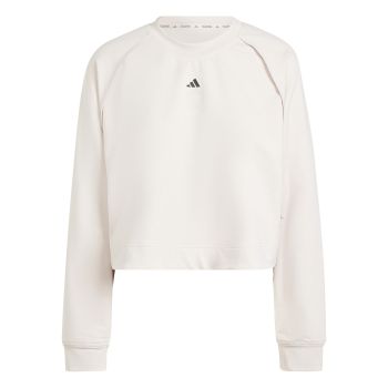 Adidas POWER COVER UP, pulover ž.fit, bela