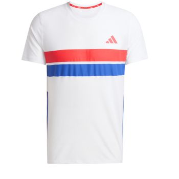 Adidas ADIZERO R TEE M, moška tekaška majica, bela