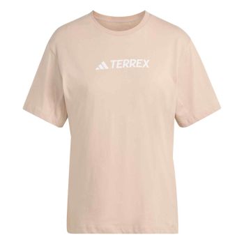 Adidas W TX LOGO TEE, maja ž.kr poh, bež