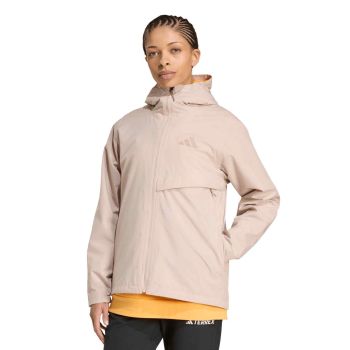 Adidas W MT 2L RAIN J, ženska pohodna jakna, bež