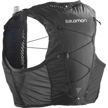 Salomon ACTIVE SKIN 4 WITH FLASKS, nahrbtnik, črna
