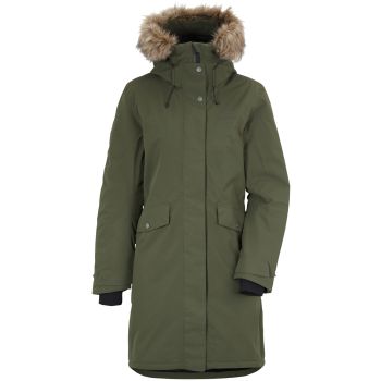 Didriksons ERIKA WNS PARKA 3, ženska pohodna jakna, zelena