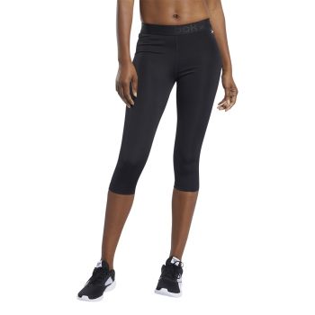 Reebok WOR COMM CAPRI, pajke ž.capri fit, črna