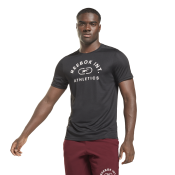 Reebok WOR POLY GRAPHIC SS TEE, maja, črna